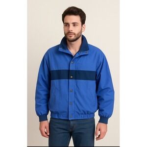 Eastern Mountain Sports EMS Jacket Mens Large Blue Full Zip Mock Neck Pockets